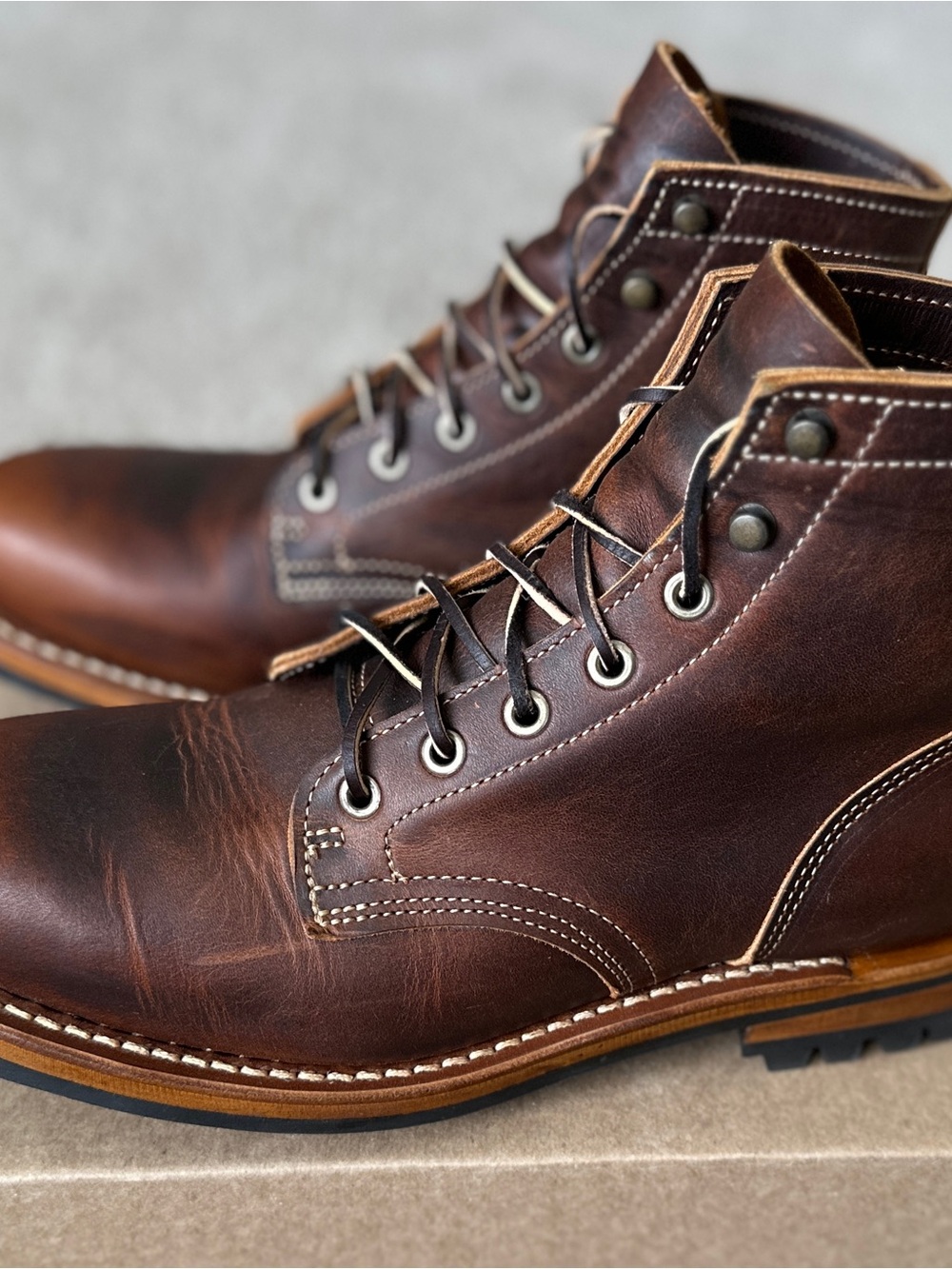 Truman Tobacco Snakebite Boots (8D)